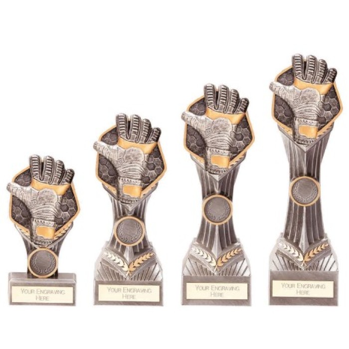 FALCON FOOTBALL GOALKEEPER TROPHY - 4 SIZES - 14CM TO 24CM